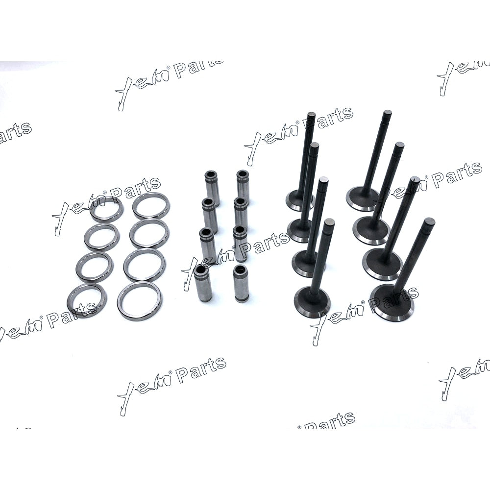 YEM Engine Parts 1 Set Engine Valve Guide Seat Intake Valve and Exhaust Valve For Kubota V1505 For Kubota