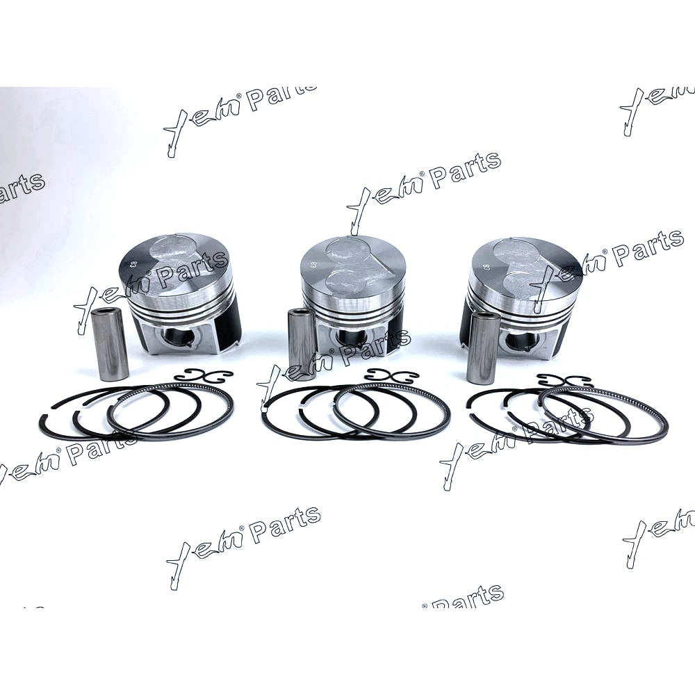 YEM Engine Parts 1 Set STD Piston Set (Clip & Pin) With Rings For Kubota D1463 Diesel Engine For Kubota