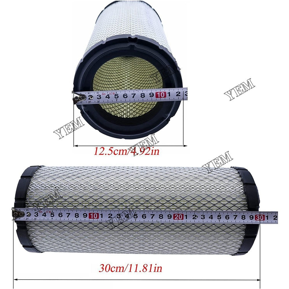 YEM Engine Parts Inner & Outer Air Filter Kit Replacement For kubota R1401-43370 + R140142280 For Kubota