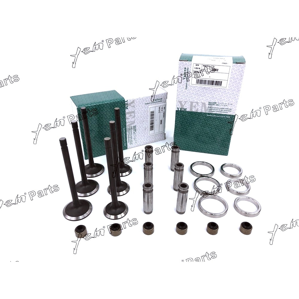 YEM Engine Parts 1 Set Valve Guide Seat Intake Valve & Exhaust Valve For Kubota D902 Engine For Kubota