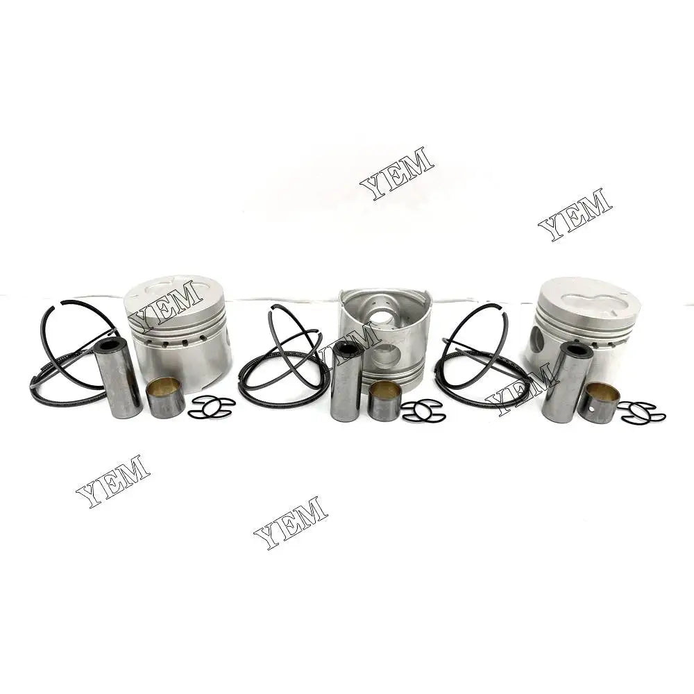 1 year warranty For Mitsubishi Engine Piston With Cylinder Piston Ring STD K3E-IDI engine Parts (3pcs) YEMPARTS