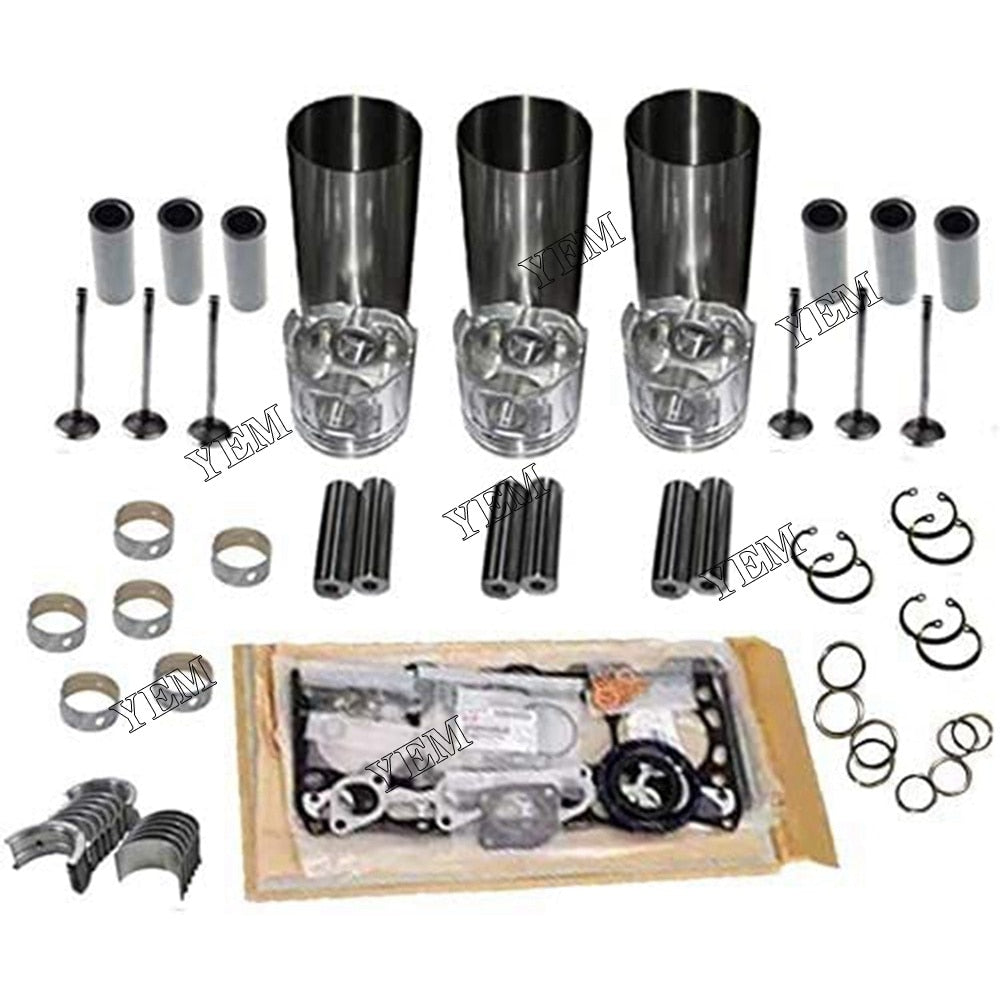 YEM Engine Parts Rebuild Kit For Isuzu 3KR2 Engine For Hitachi EX30 EX35 EX40 Excavator Digger Loader For Isuzu