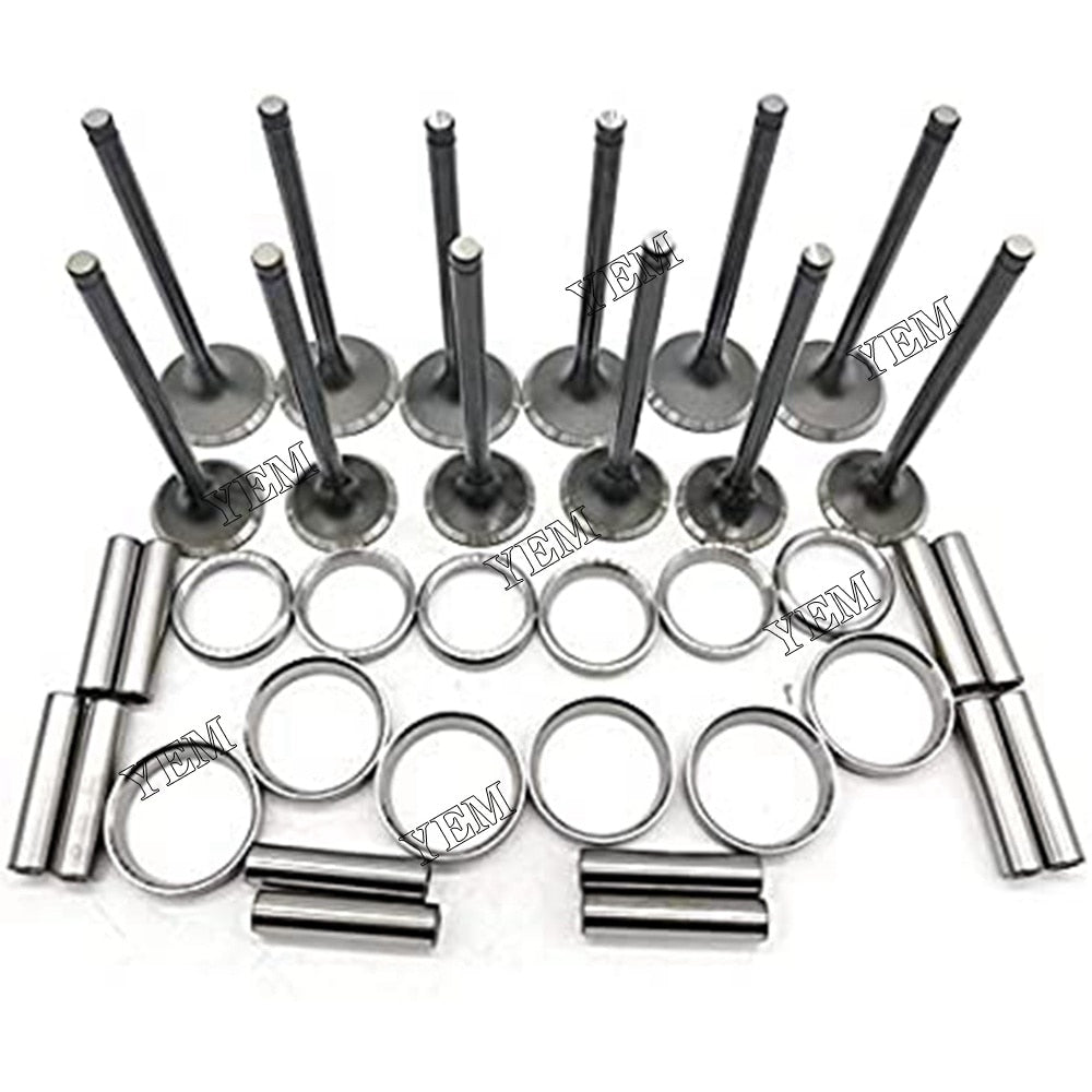 YEM Engine Parts 1 Set Valve Guide Seat Intake Valve & Exhaust Valve For Mitsubishi L3E Engine For Mitsubishi