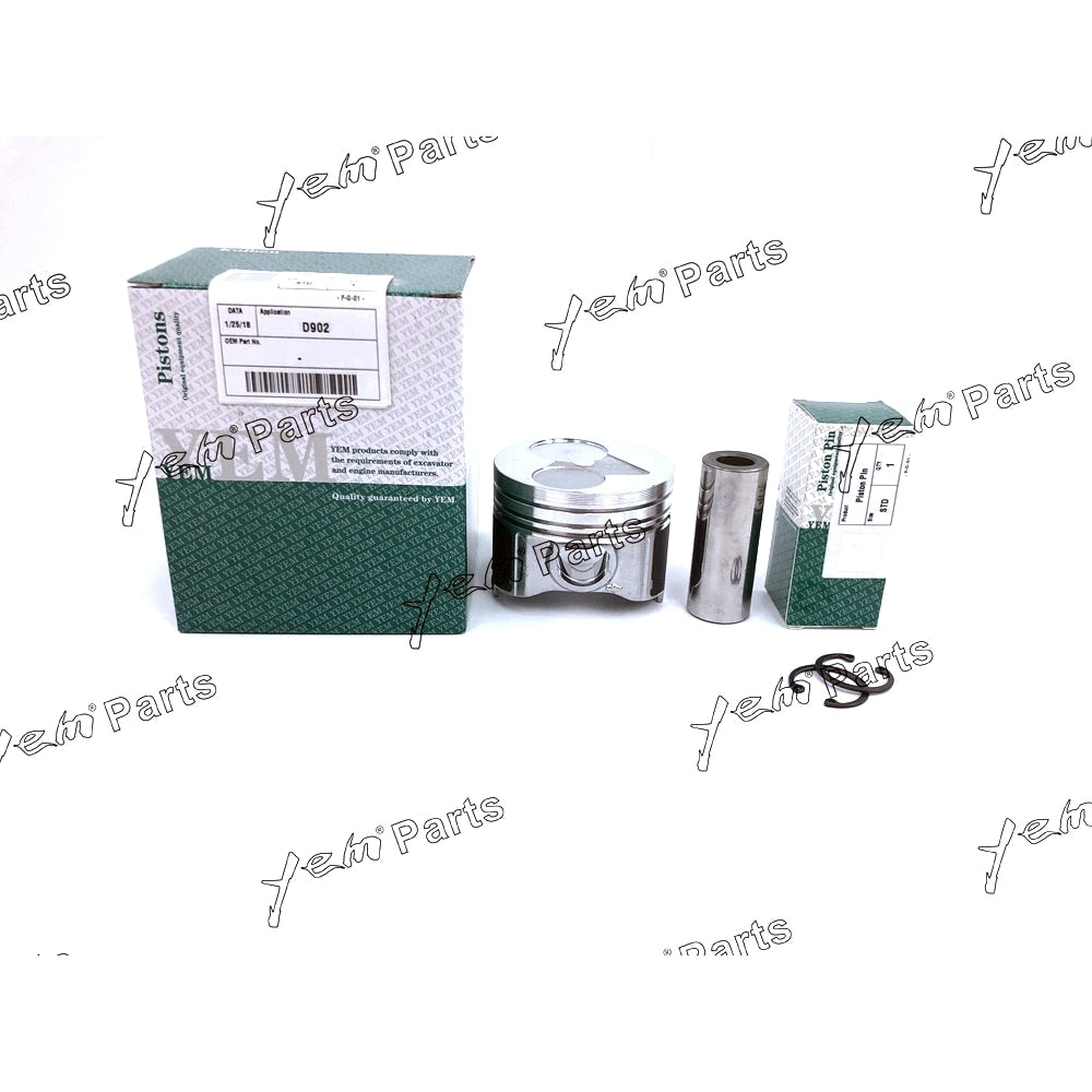 YEM Engine Parts 3set STD New Piston For Kubota D902 D902EBH 1G826-21112 For Kubota