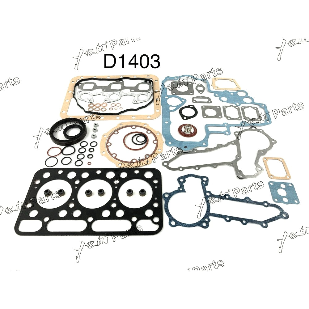 YEM Engine Parts Full Gasket Set For Kubota D1403 / 3D80 Engine Parts For Kubota