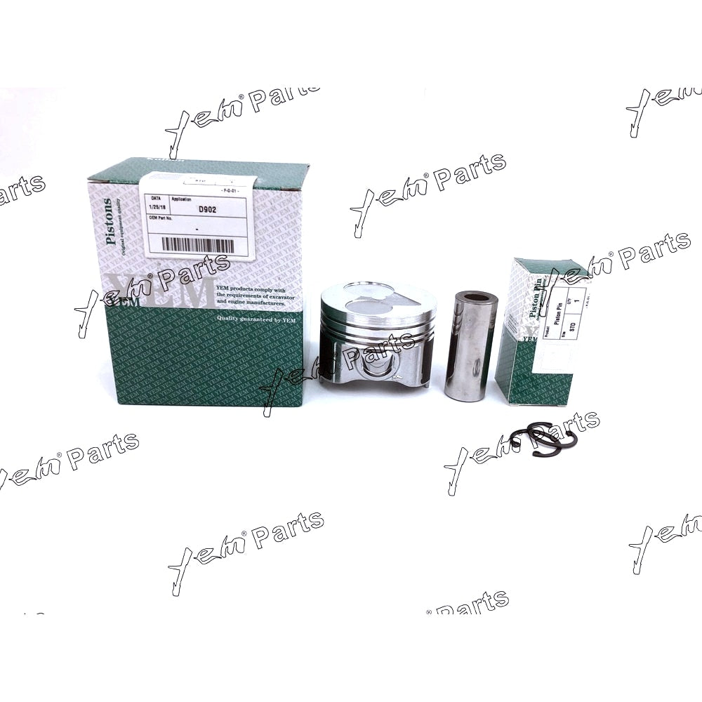 YEM Engine Parts 3set STD New Piston For Kubota D902 D902EBH 1G826-21112 For Kubota