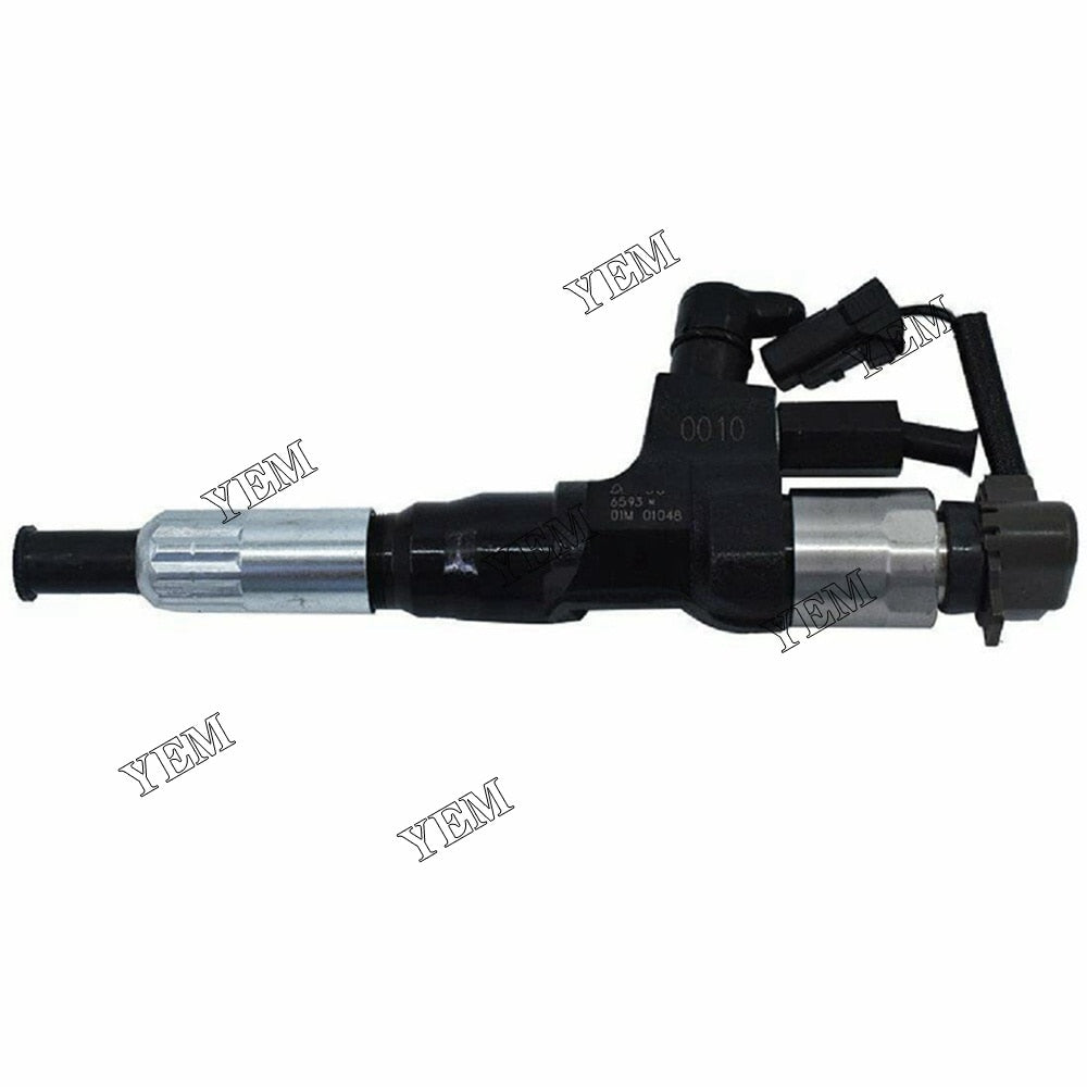 YEM Engine Parts 6pcs Fuel Injectors 095000-6593 VH23670E0012 For Hino J08E Kobelco SK350-8 For Hino