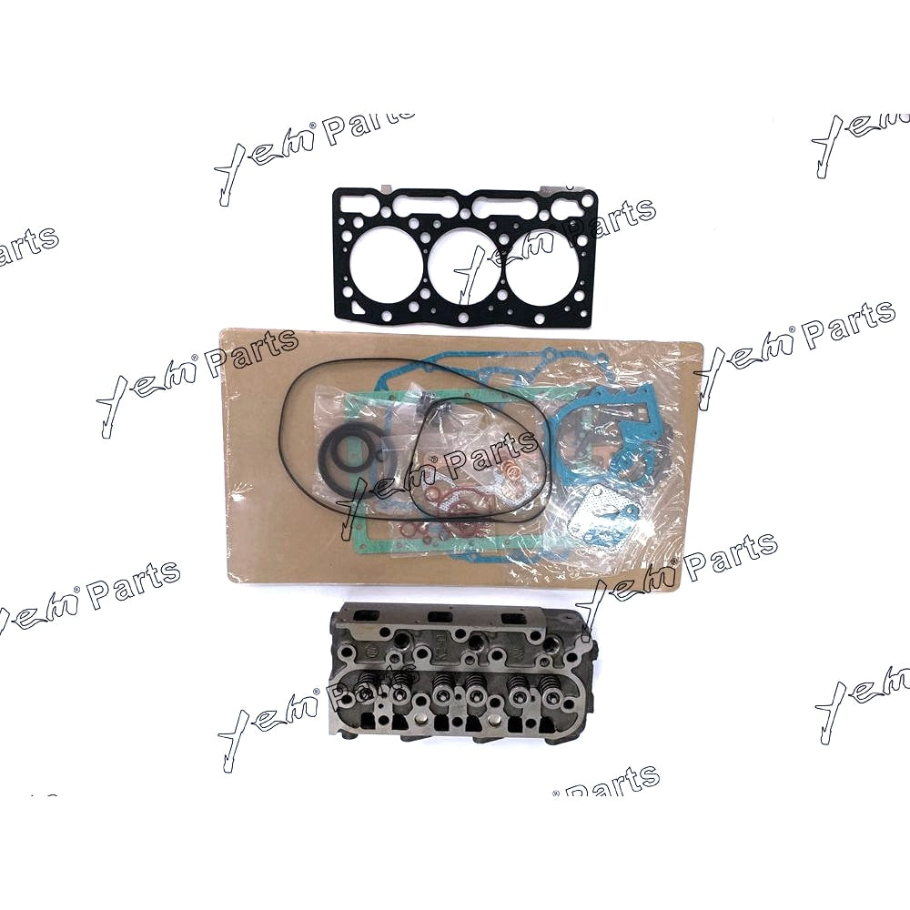 YEM Engine Parts Cylinder Head Complete For Kubota D1105 B2400 B2410 with valve train kit gasket For Kubota