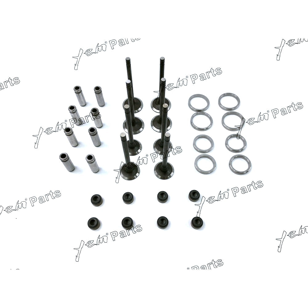 YEM Engine Parts 1 Set For Yanmar Engine 4TNE84 Valve Guide Seat Intake Valve & Exhaust Valve For Yanmar