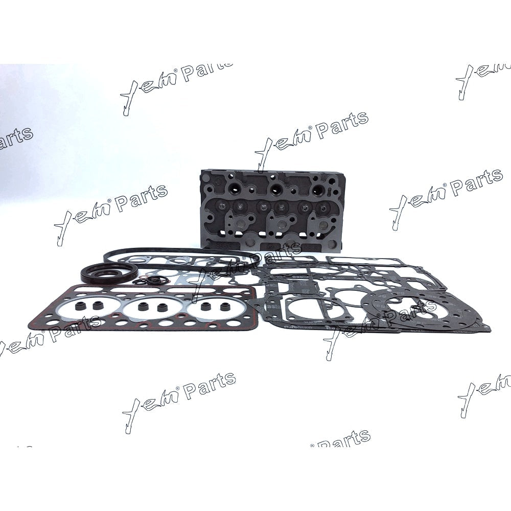 YEM Engine Parts Complete Cylinder Head W Valves, Gasket Kit Set For Kubota D1402 Engine For Kubota