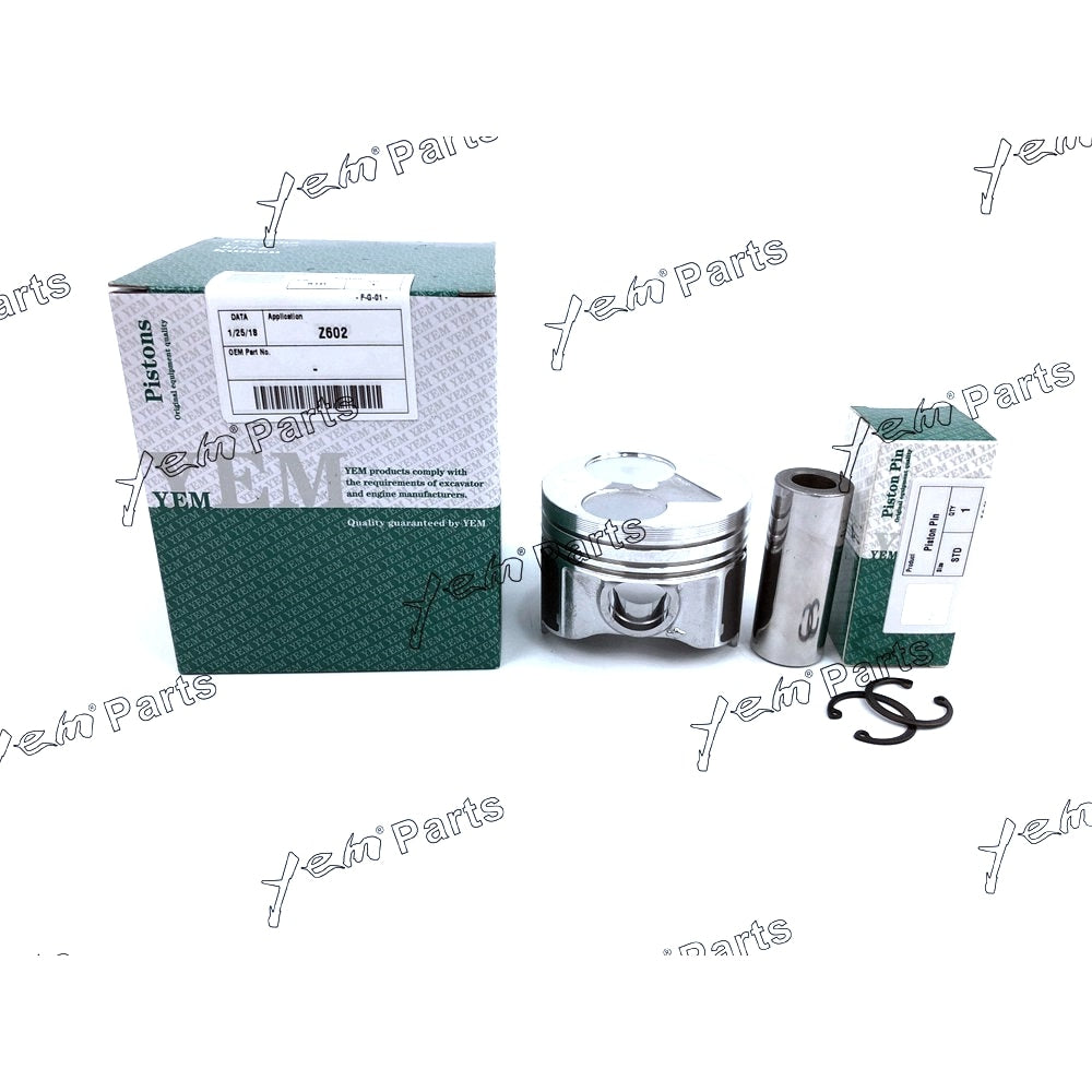 YEM Engine Parts set of Piston STD For Kubota Z602 D902 (oil ring 3mm) For Kubota