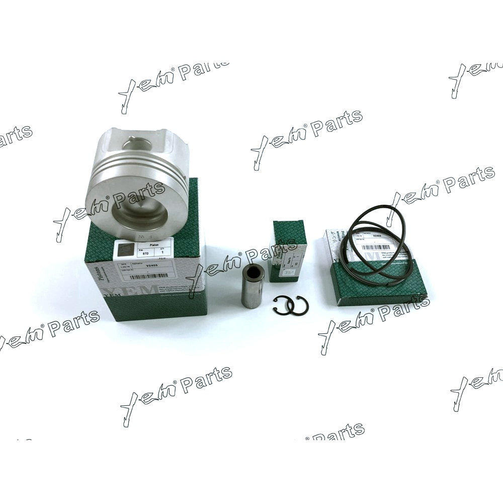 YEM Engine Parts 4 PCS For Kubota V2403 Engine STD Piston ( Clip & Pin ) 1G924-2111 with Rings For Kubota