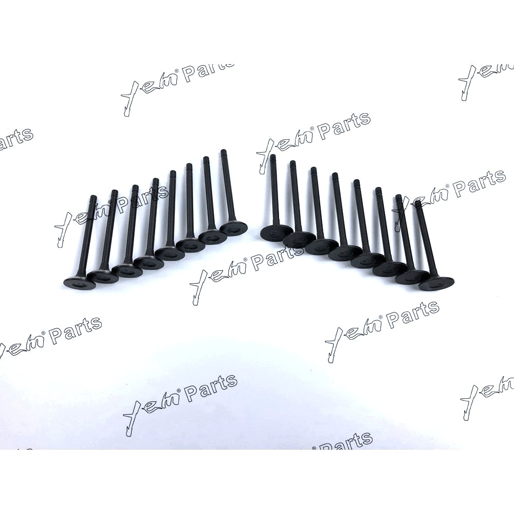 YEM Engine Parts 4 Pairs Valve Intake & Exhaust Valve For Kubota V2607 V2607T V2607-DI Engine For Kubota