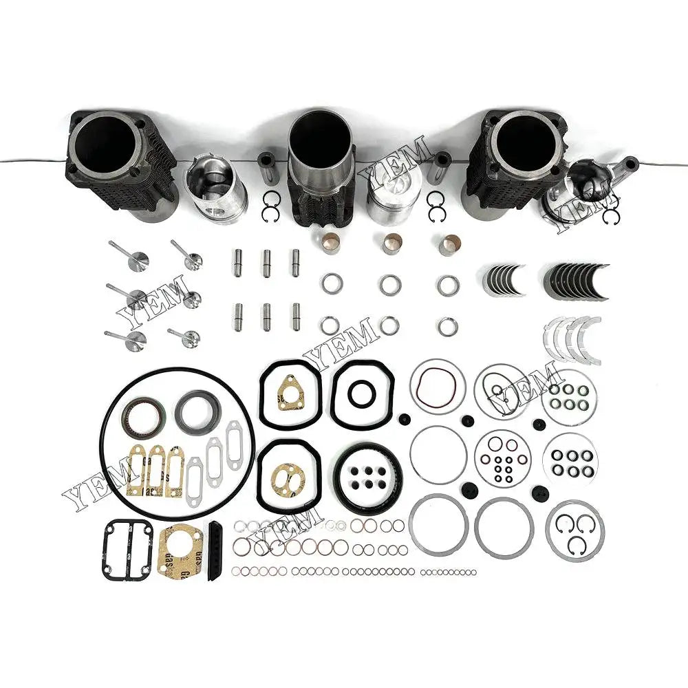 3X High performanceOverhaul Rebuild Kit With Gasket Set Bearing-Valve Train For Deutz F3L912 Engine YEMPARTS