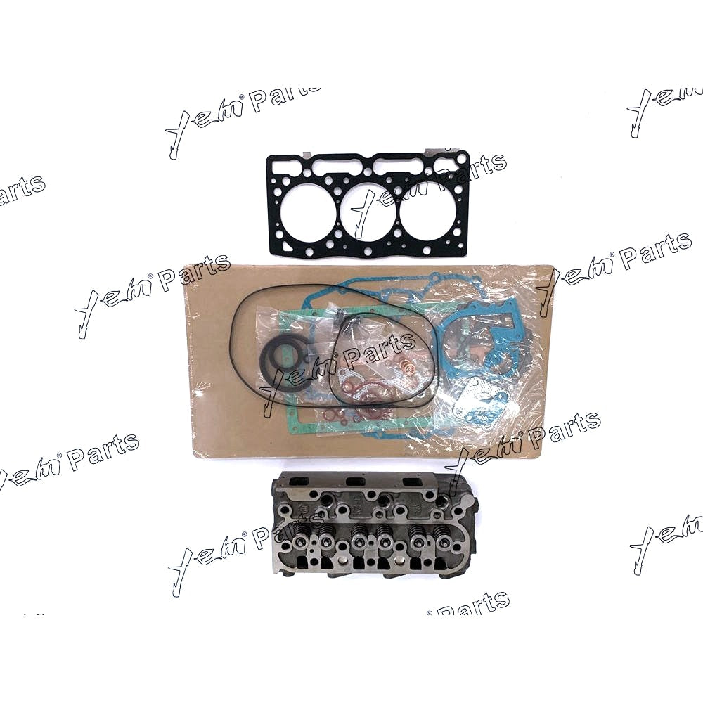 YEM Engine Parts Cylinder Head Complete For Kubota D1105 B2400 B2410 with valve train kit gasket For Kubota