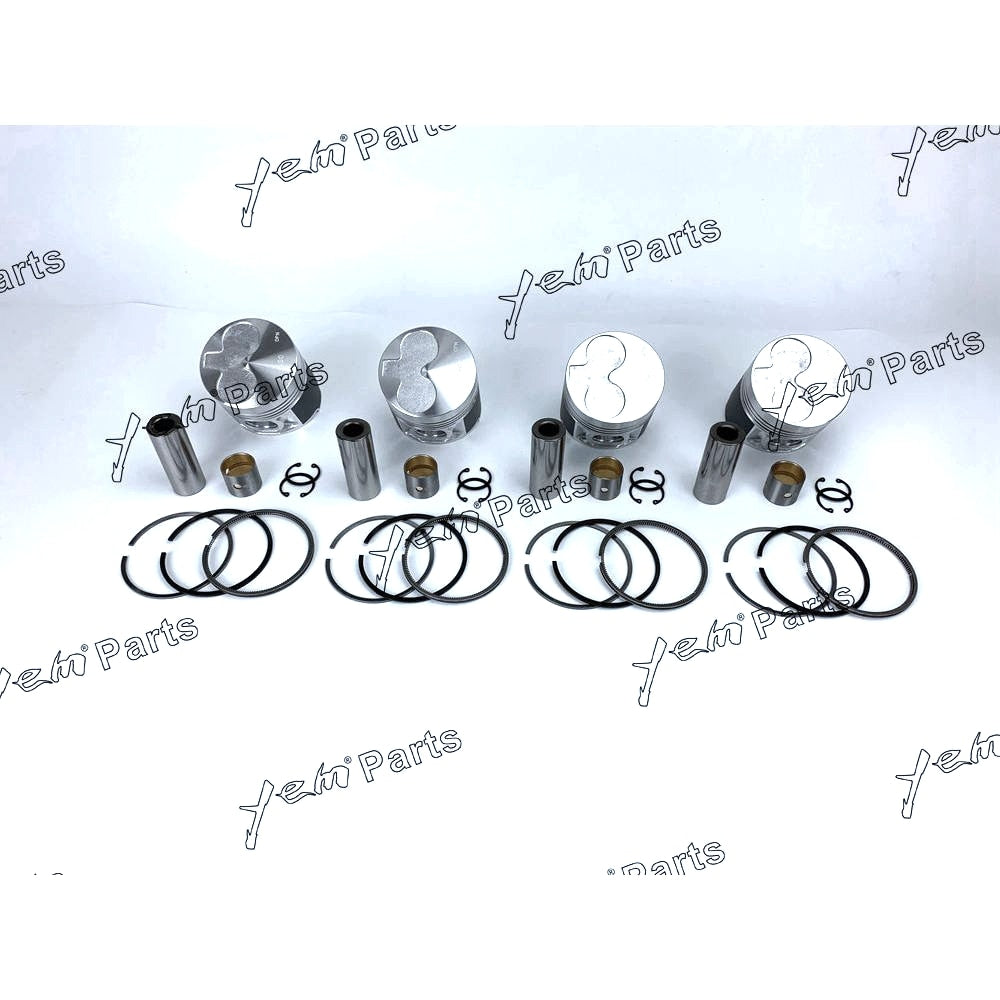 YEM Engine Parts Piston + Ring Kit Set Oversize 84mm (+0.50mm) For Shibaura N844 x4 (OIL RING 3MM) Engine Parts For Shibaura