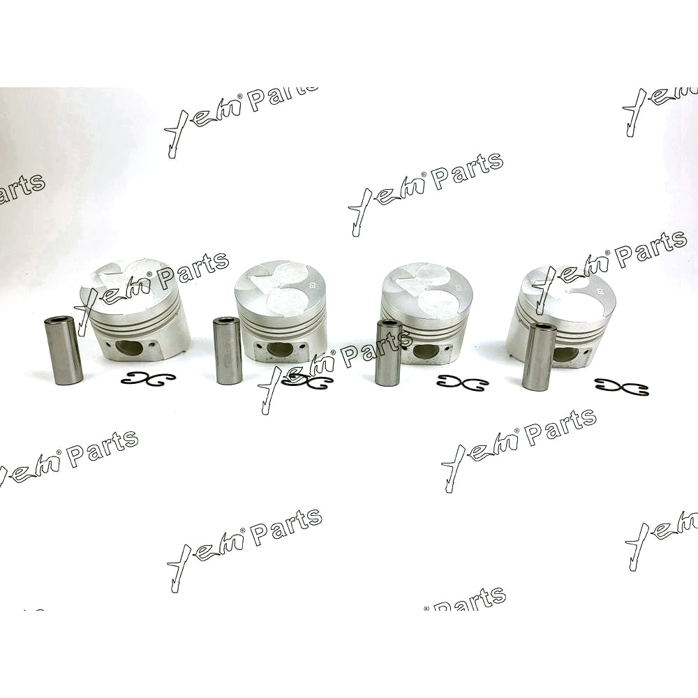 YEM Engine Parts Piston Set Oversize 76mm (+0.50mm) For Kubota V1305 x4 PCS Engine Parts For Kubota