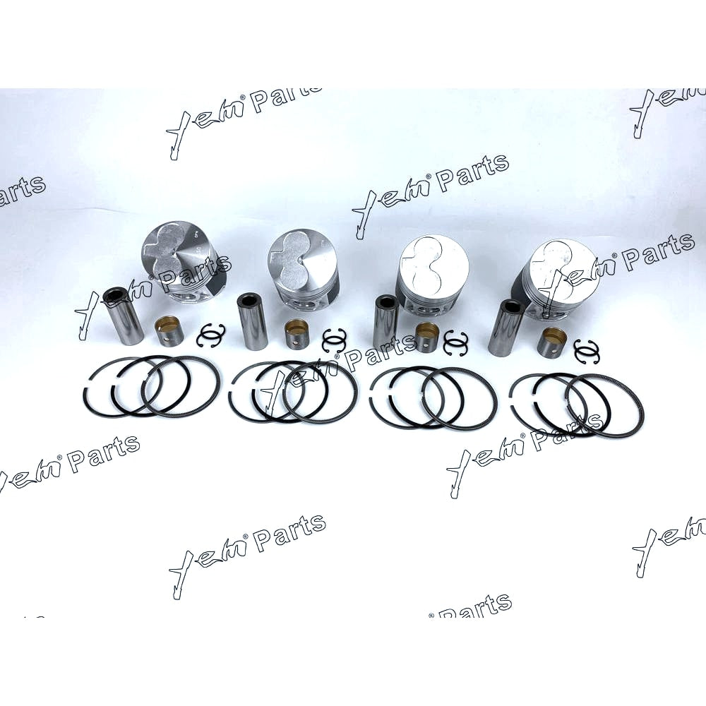 YEM Engine Parts Piston + Ring Kit Set Oversize 84mm (+0.50mm) For Shibaura N844 x4 (OIL RING 3MM) Engine Parts For Shibaura