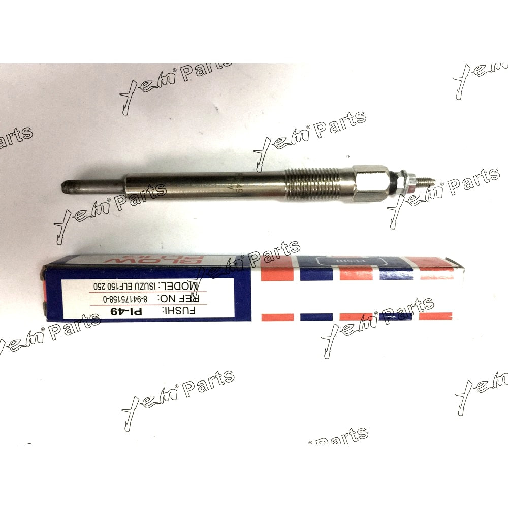 YEM Engine Parts 4x Glow Plug For ISUZU 4JA1 4JA1T 4JB1 4JB1T Engine ELF150 250 350 For Isuzu