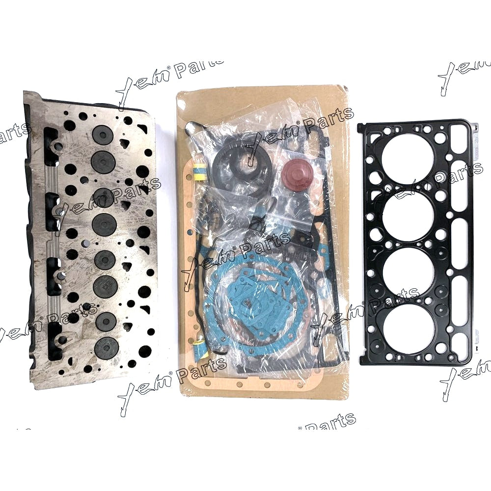 YEM Engine Parts V2003 Complete Cylinder Head + Full Gasket Set For Kubota For Bobcat 773 337 T190 For Kubota