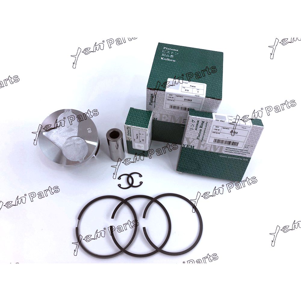 YEM Engine Parts D1503 Piston Kit & Ring Set For Kubota Engine R420 L2900 Tractor D1503T D1503-KA For Kubota