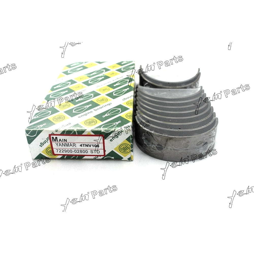 YEM Engine Parts For Yanmar Engine 4TNV106T Main Bearing+Con Rod Bearing+0.5mm For Yanmar
