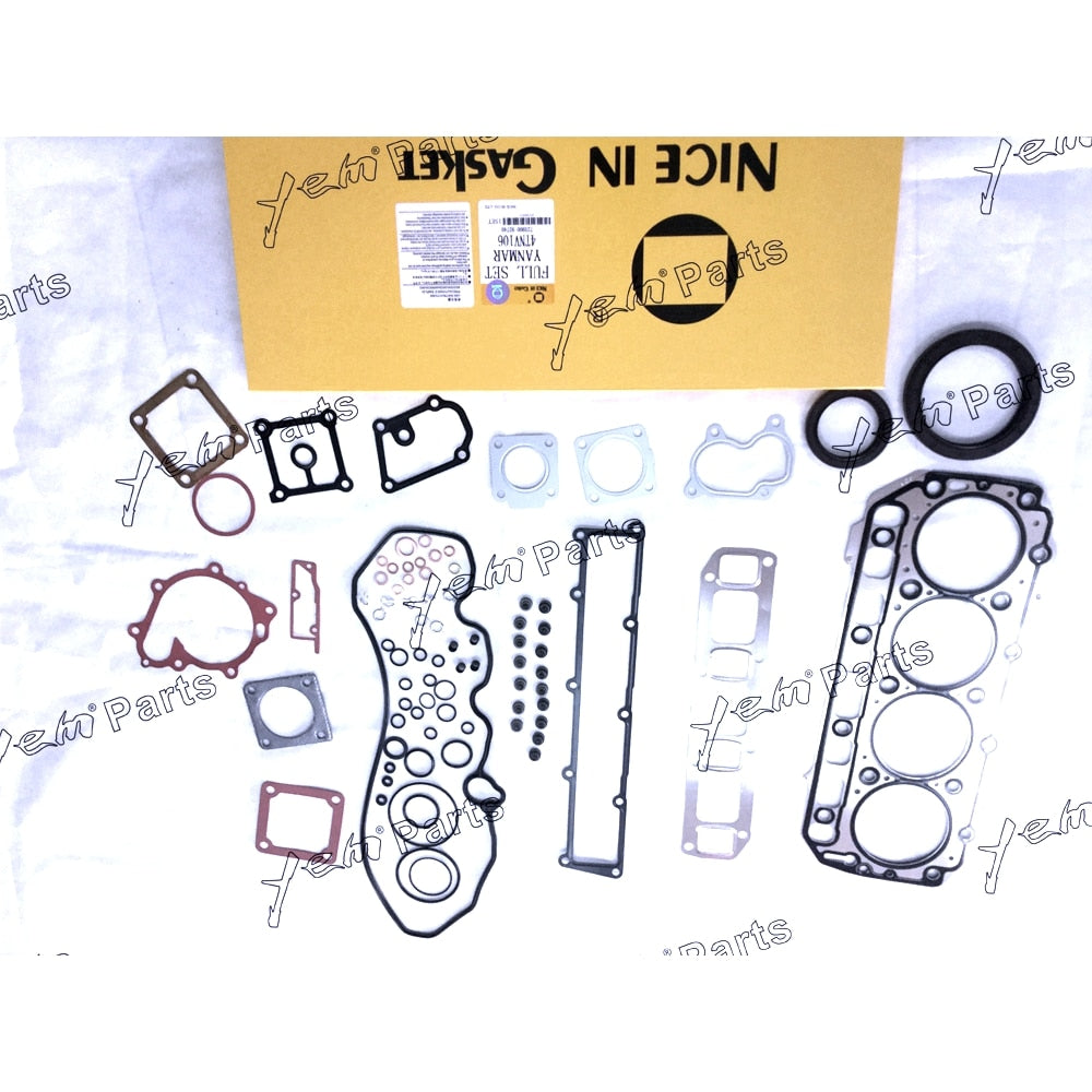 YEM Engine Parts 4TNE106T 4TNE106 S4D106 Overhaul Full Gasket Kit For Yanmar Engine loader For Yanmar