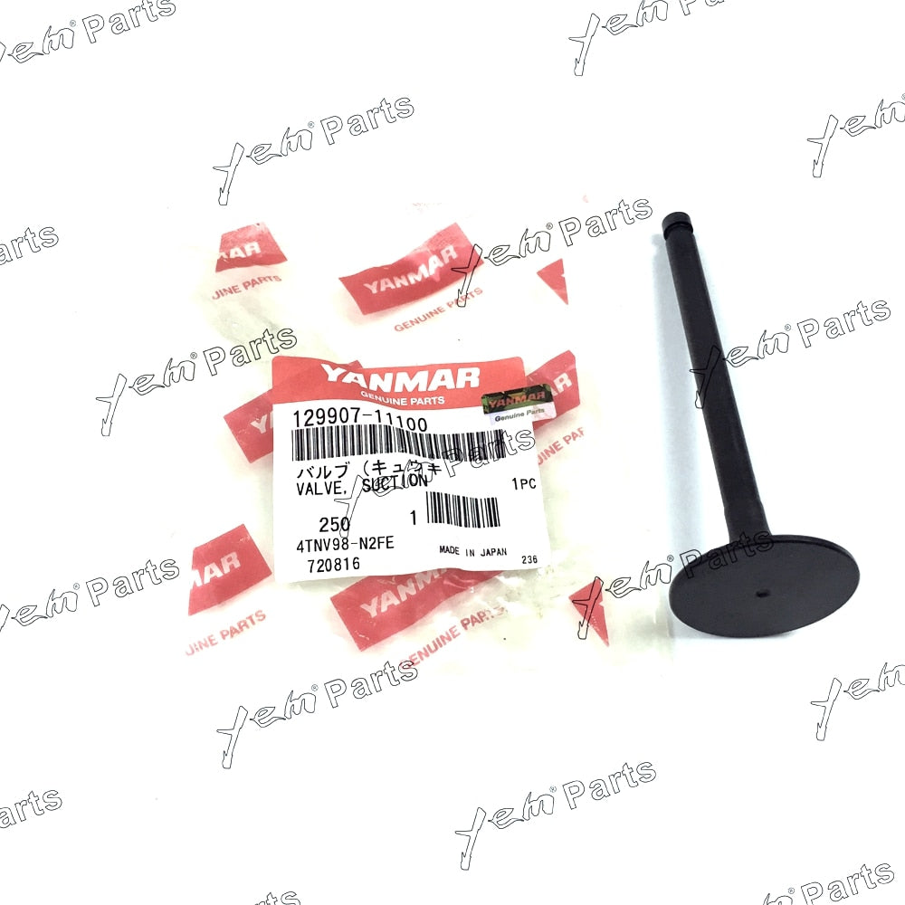 YEM Engine Parts 1 Set Engine Valve Guide Intake & Exhaust Valve For Yanmar 4TNV94/4TNV94L 4TNV98 For Yanmar