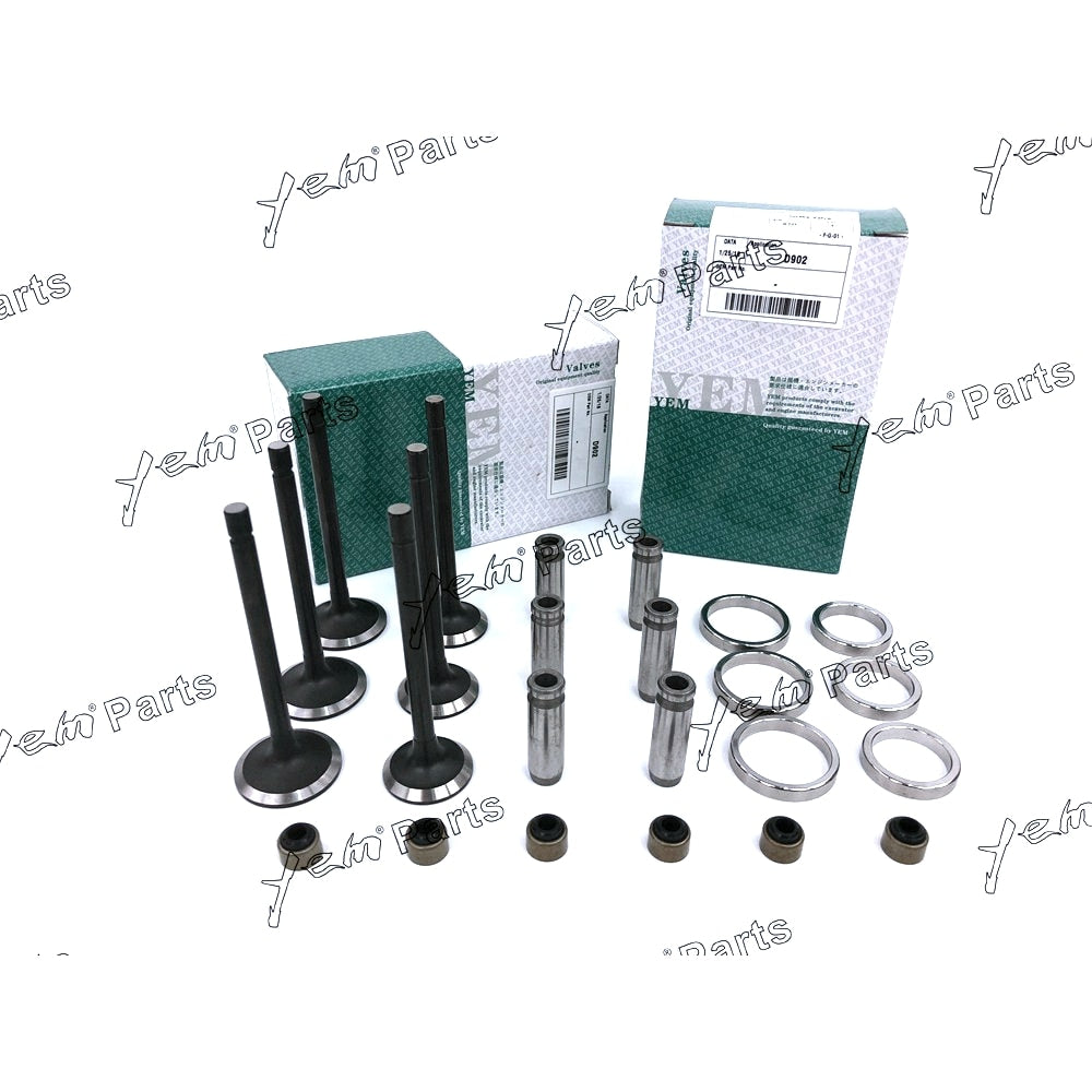 YEM Engine Parts 1 Set Valve Guide Seat Intake Valve & Exhaust Valve For Kubota D902 Engine For Kubota