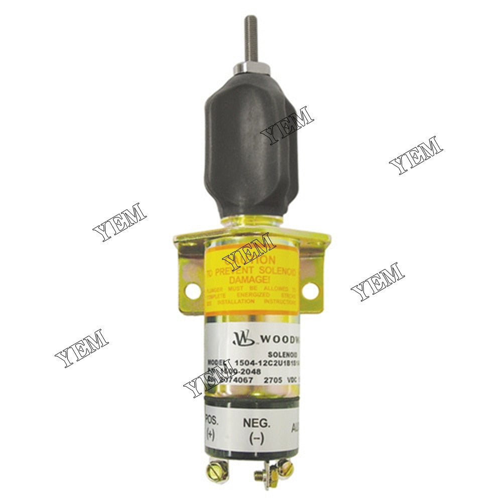 YEM Engine Parts Fuel Shutoff Solenoid Valve 1504-12C2U1B1S1A 12V DC For Other