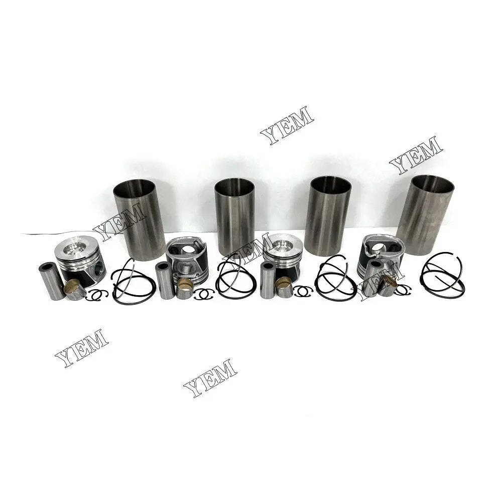 For Cummins excavator engine 445T QSB4.5 Cylinder Liner Kit With Cylinder Liner Piston Rings Set YEMPARTS