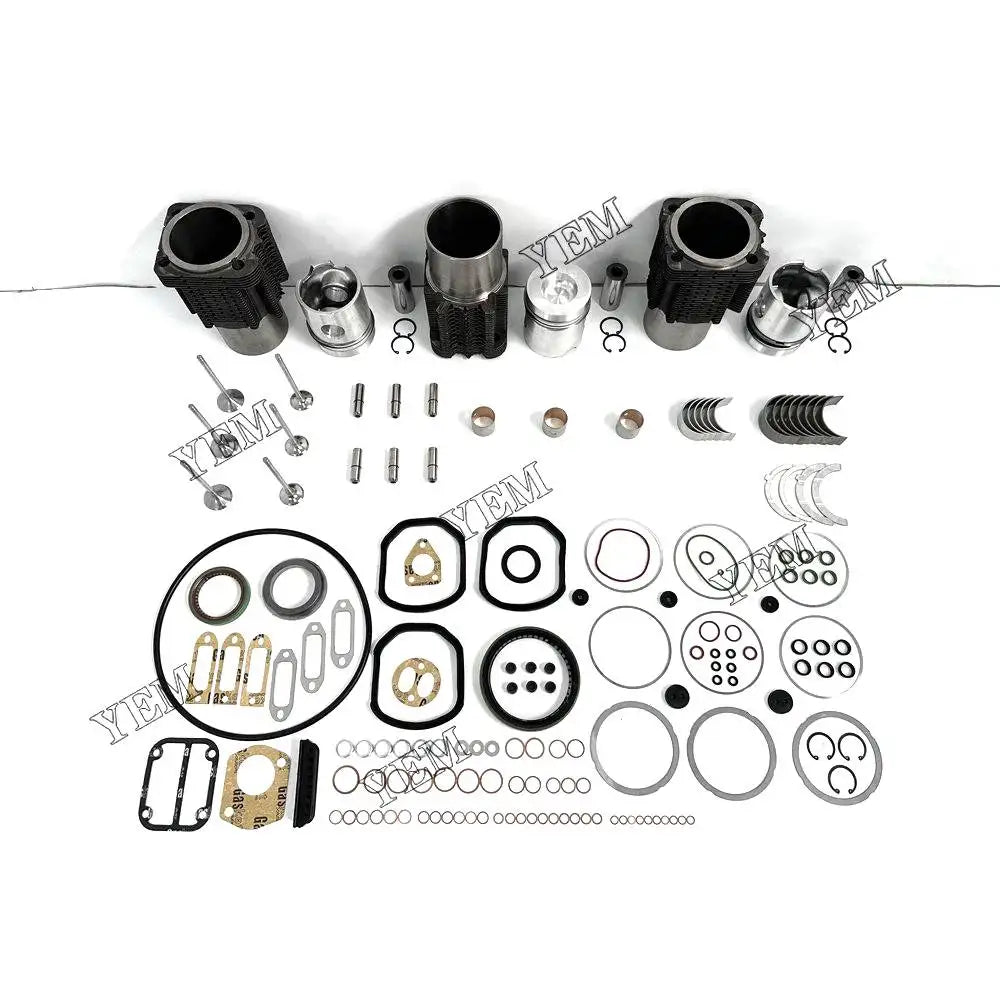 3X High performanceEngine Overhaul Rebuild Kit With Gasket Bearing Valve Set For Deutz F3L912 Engine YEMPARTS