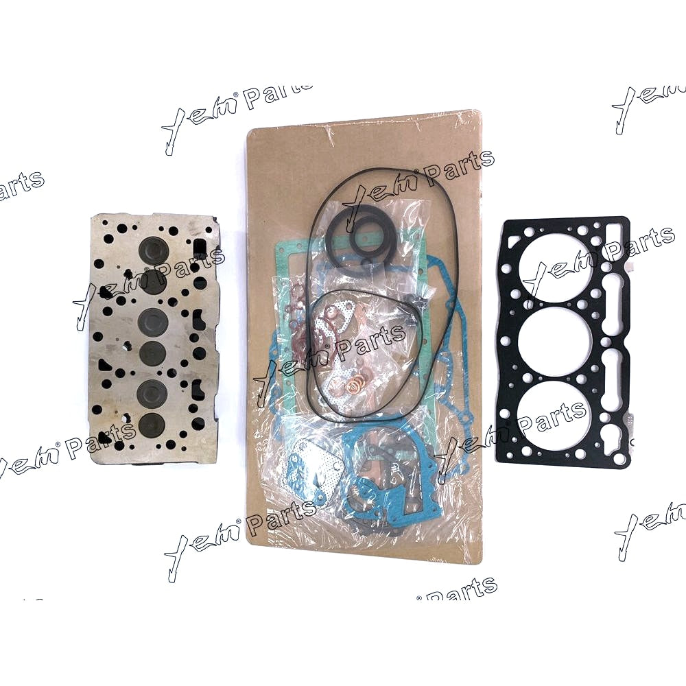 YEM Engine Parts Cylinder Head Complete For Kubota D1105 B2400 B2410 with valve train kit gasket For Kubota
