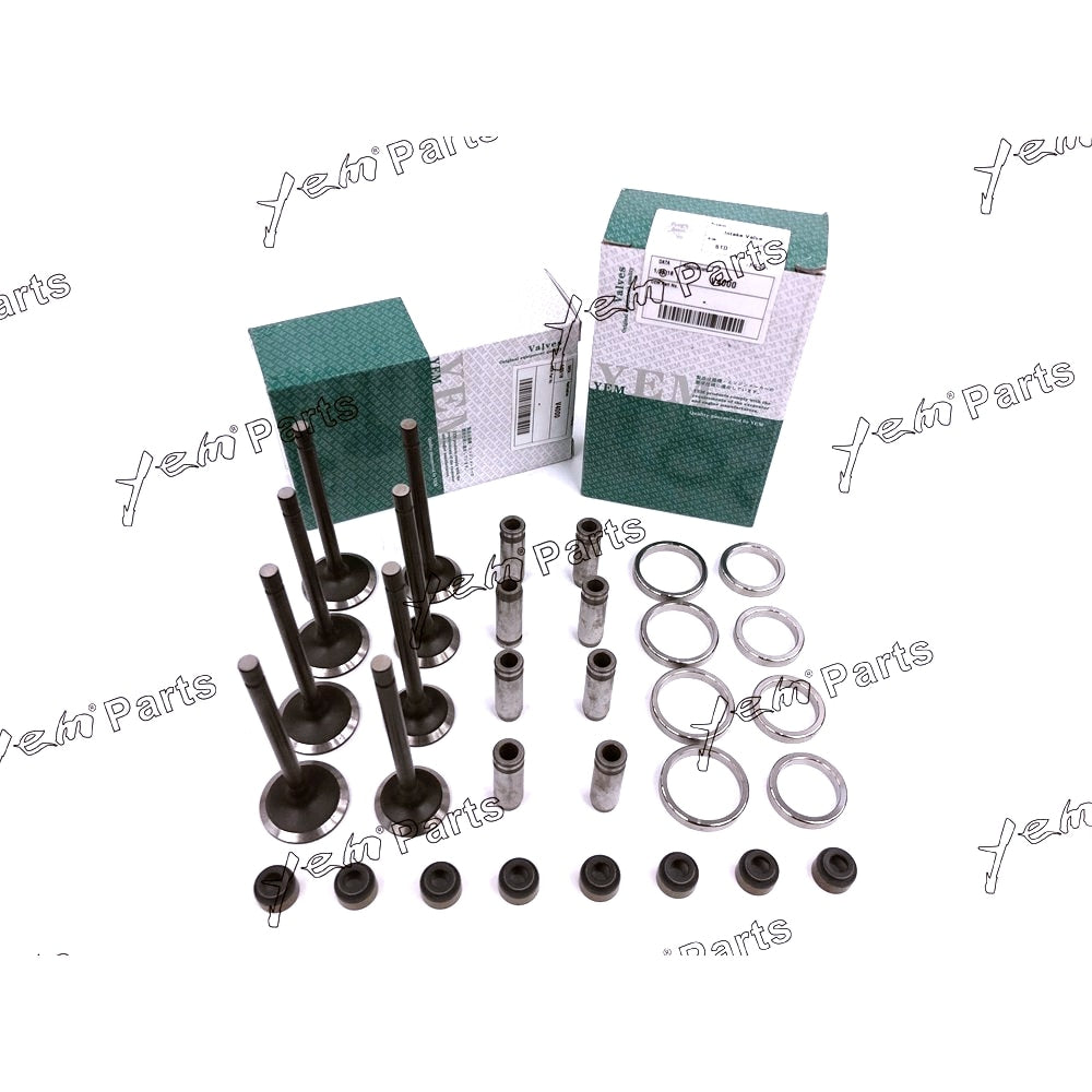 YEM Engine Parts 1 Set Engine Valve Guide Intake & Exhaust Valve For Mitsubishi 4D31 Engine For Mitsubishi