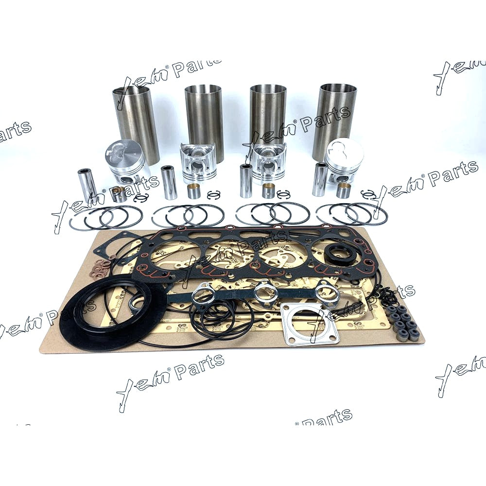 YEM Engine Parts Rebuild Kit For Shibaura N844 N844T Engine Piston Ring Gasket Bearing W Valves For Shibaura
