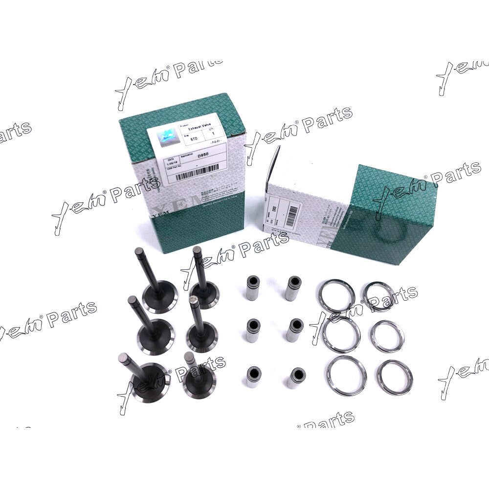 YEM Engine Parts 1 Set Valve Guide Seat Intake Valve & Exhaust Valve For Kubota D950 Engine For Kubota