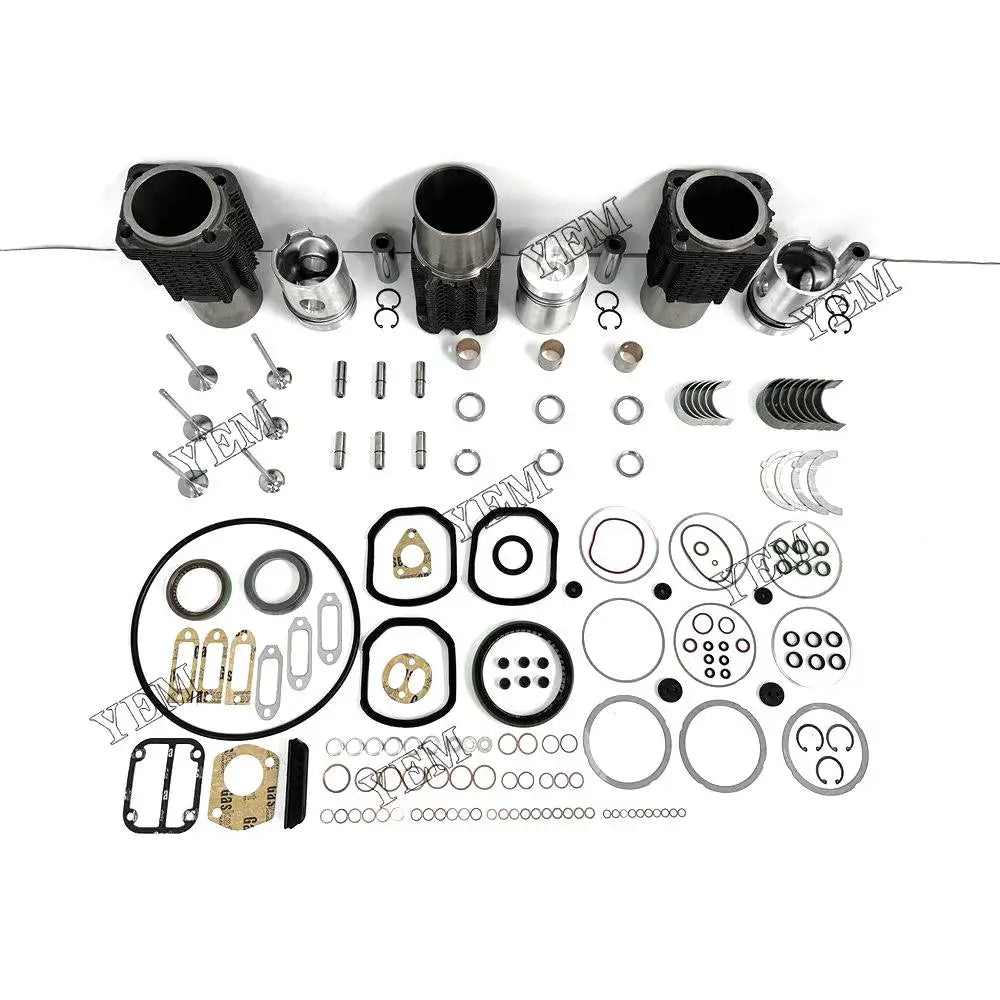 3X High performanceOverhaul Rebuild Kit With Gasket Set Bearing-Valve Train For Deutz F3L912 Engine YEMPARTS