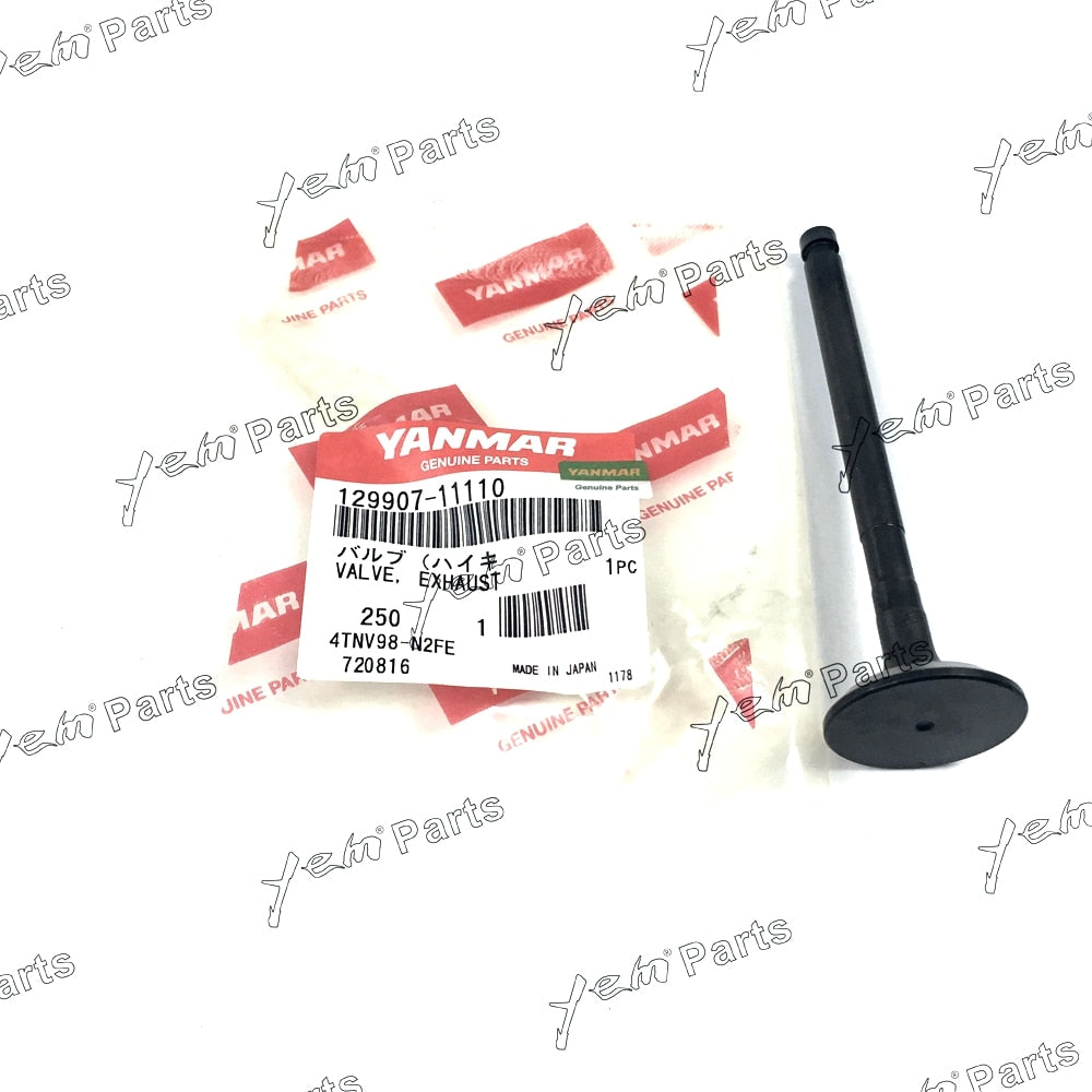 YEM Engine Parts 1 Set Engine Valve Guide Intake & Exhaust Valve For Yanmar 4TNV94/4TNV94L 4TNV98 For Yanmar