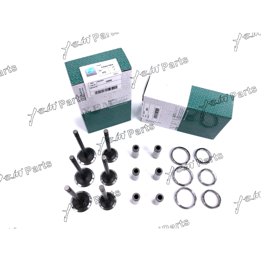 YEM Engine Parts 1 Set Valve Guide Seat Intake Valve & Exhaust Valve For Kubota D950 Engine For Kubota