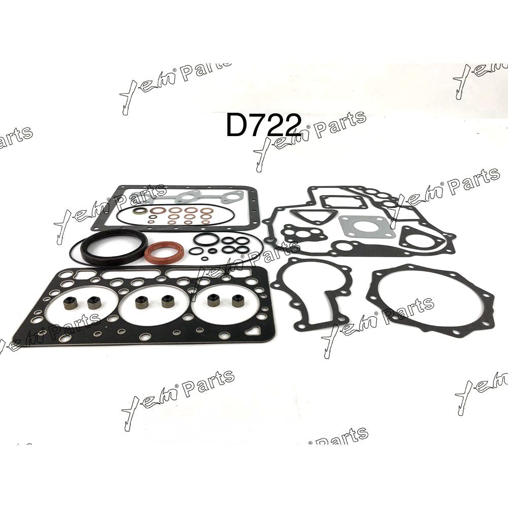 YEM Engine Parts STD D722 D722B Overhaul Rebuild Kit Parts For Kubota Engine For Bobcat 320 Excavator For Kubota