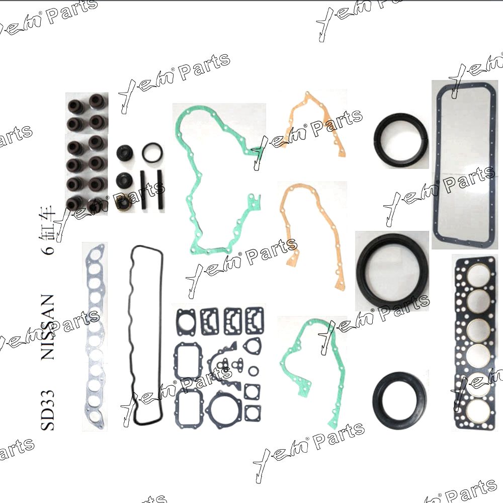 YEM Engine Parts For Nissan SD33 Overhaul Head Gasket Kit Set Fit For YF03 MF03 FD006 For klift Engine For Nissan