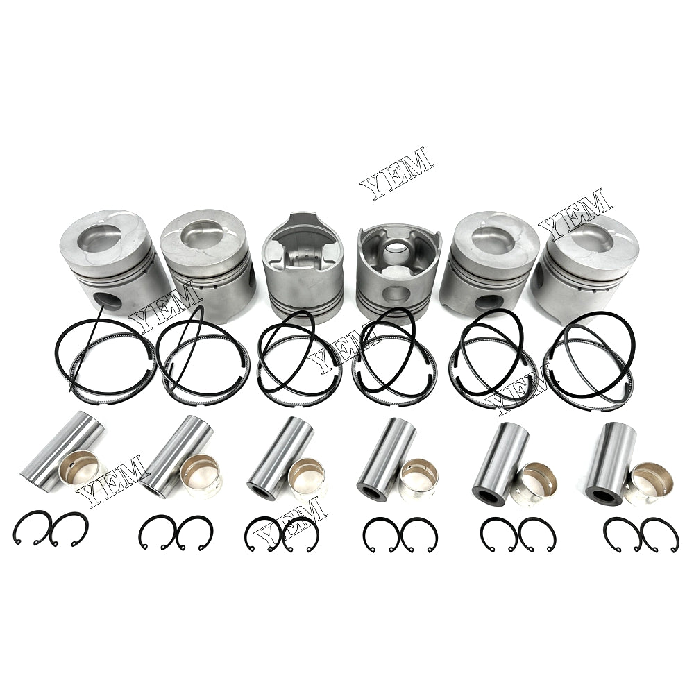 Fast Shipping 6PCS W06D Piston With Rings For Hino engine spare parts YEMPARTS
