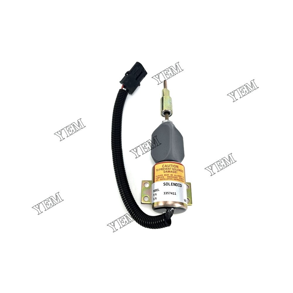 Fast Shipping 6CT8.3 Solenoid Valve 12v 3357411 1751ES-12E6ULB1S5 907120120014 For Cummins engine spare parts YEMPARTS