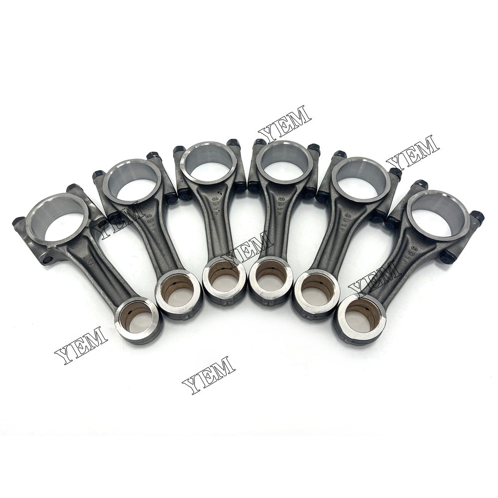 For Kato Connecting Rod 6x 6D14 6D15 6D16T D6BT 1430 Engine Spare Parts YEMPARTS