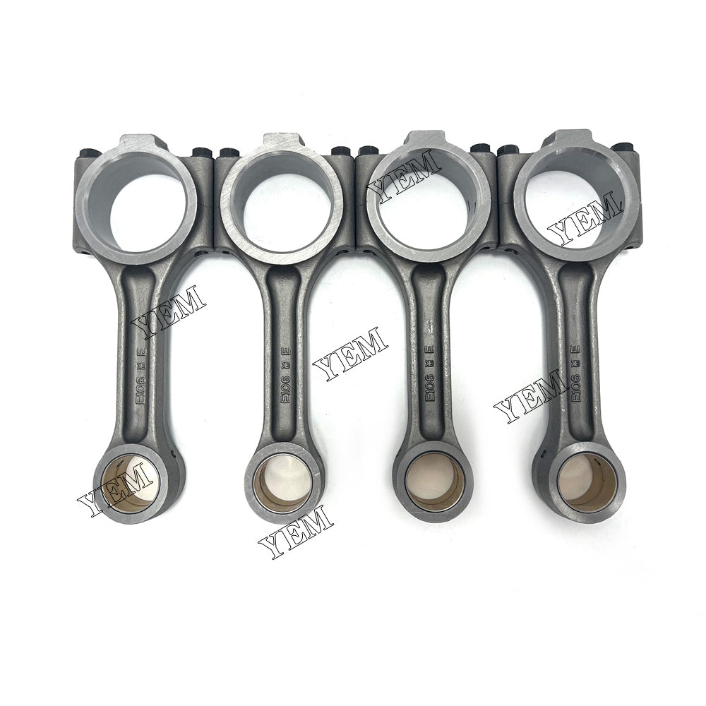 For Yanmar Connecting Rod 4x YM123900-23000 4TNE106 Engine Spare Parts YEMPARTS