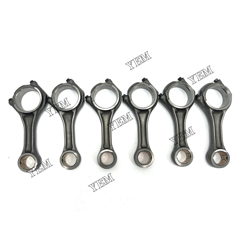 For Komatsu Connecting Rod 6x 4891176 4943979 4898808 6D107 Engine Spare Parts YEMPARTS