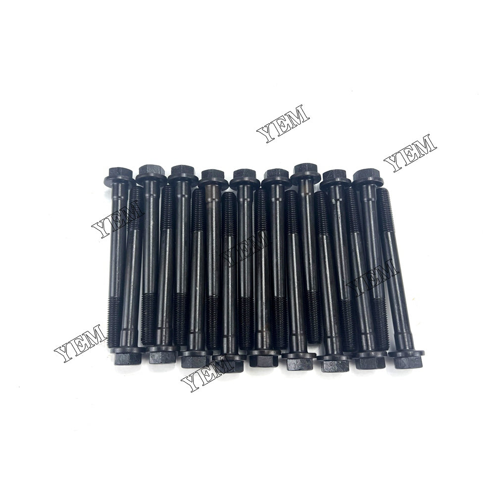 For Komatsu Cylinder Head Bolt 18x 4D84 Engine Spare Parts YEMPARTS