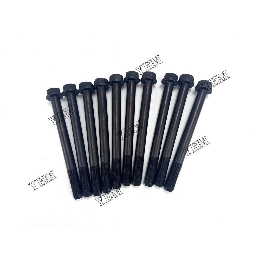 For Kubota Cylinder Head Bolt 10x 1J700-04560 V2607 Engine Spare Parts YEMPARTS