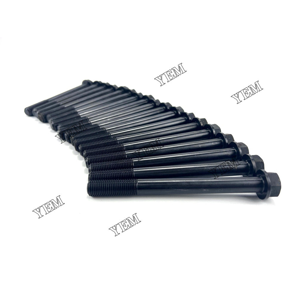 For Kubota Cylinder Head Bolt 18x 1G772-03450 V3307 Engine Spare Parts YEMPARTS