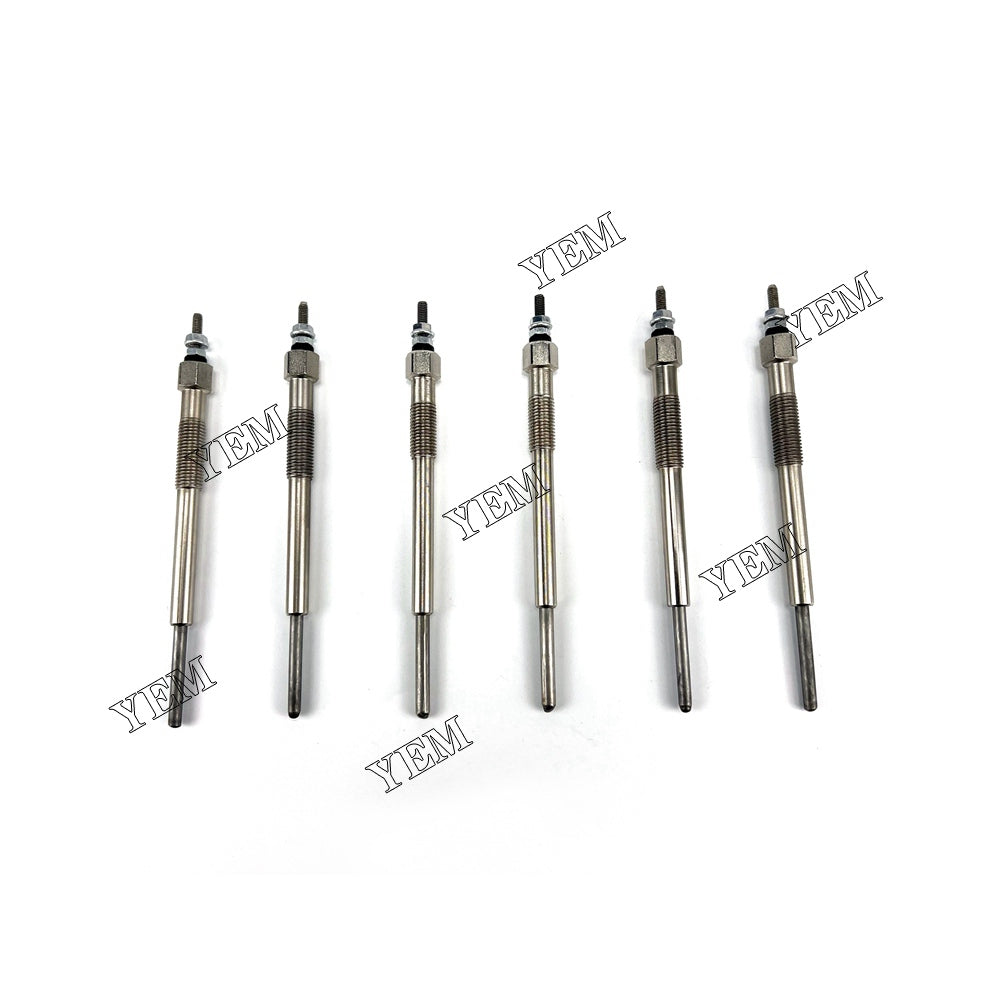 For Isuzu Glow Plug 6X 8-94390777-6 6HK1 Engine Spare Parts YEMPARTS